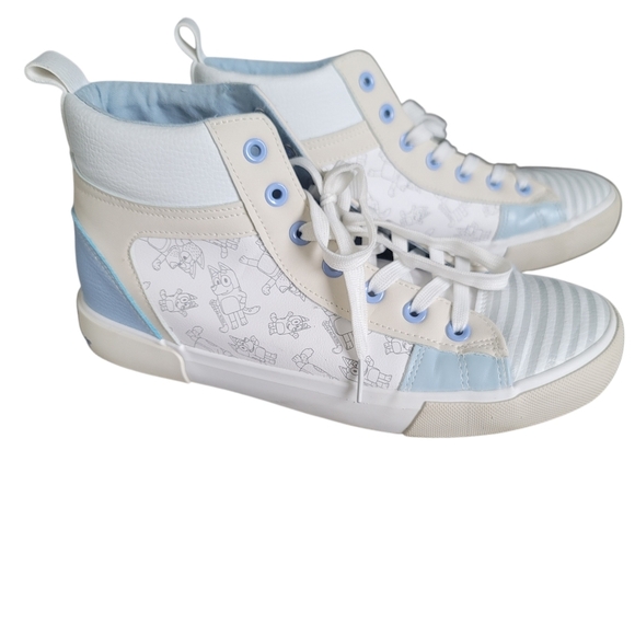 Ground Up Shoes - Ground Up Bluey Adult Lace-Up High Top Sneaker Women's Sz 8